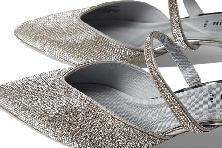 Anne Klein Idina-C High Women's Heels Silver Crystal : 8.5 M, Leather/Rubber/Suede - Image 7