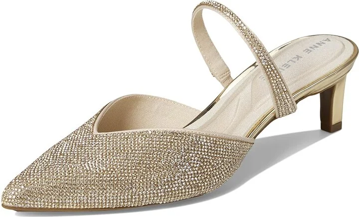 Anne Klein Idina-C High Women's Heels Silver Crystal : 8.5 M, Leather/Rubber/Suede - Image 11