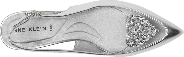 Anne Klein Inviting High Women's Heels Silver : 8 M, Leather/Rubber - Image 2