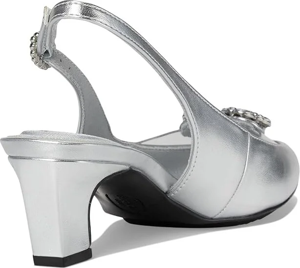 Anne Klein Inviting High Women's Heels Silver : 8 M, Leather/Rubber - Image 4