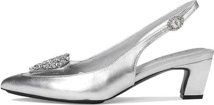 Anne Klein Inviting High Women's Heels Silver : 8 M, Leather/Rubber - Image 6