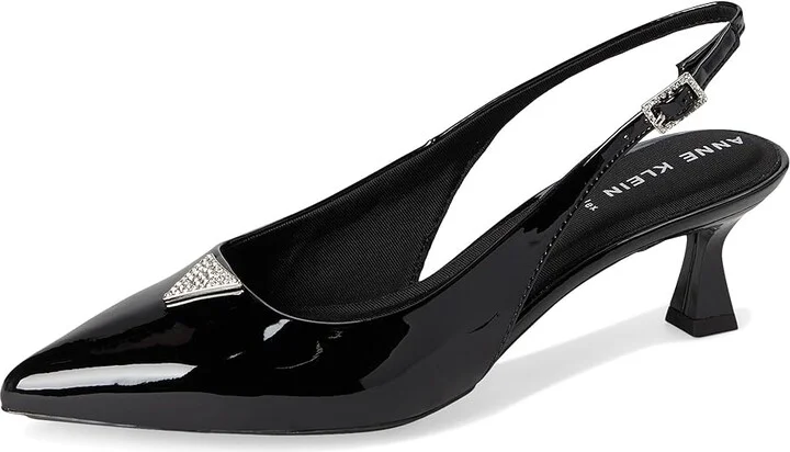 Anne Klein Iset High Women's Heels Black Patent : 8.5 M, Leather/Rubber/Suede - Image 5