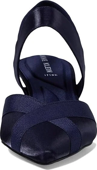 Anne Klein Islander Women's Sandals Navy Fabric : 8.5 M, Leather - Image 2