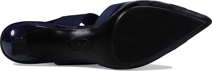 Anne Klein Islander Women's Sandals Navy Fabric : 8.5 M, Leather - Image 3