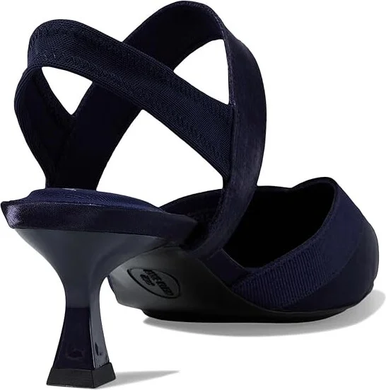Anne Klein Islander Women's Sandals Navy Fabric : 8.5 M, Leather - Image 4