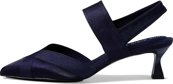 Anne Klein Islander Women's Sandals Navy Fabric : 8.5 M, Leather - Image 5