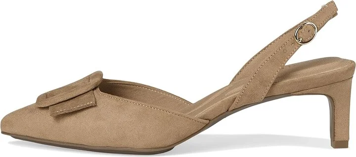 Anne Klein Iva High Women's Heels Sand : 10 M, Leather/Rubber - Image 6