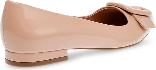 Anne Klein Kalea Women's Flat Shoes Natural Patent : 8 M, Rubber/Suede - Image 3