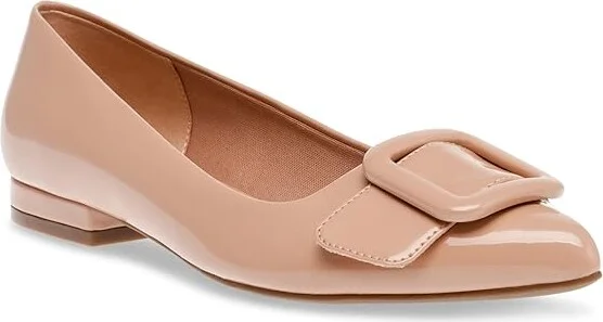 Anne Klein Kalea Women's Flat Shoes Natural Patent : 8 M, Rubber/Suede - Image 4