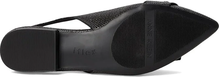 Anne Klein Kenni Women's Flat Shoes Black Raffia : 7 M, Rubber/Vinyl - Image 3