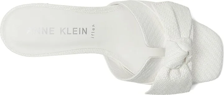 Anne Klein Kizmet Women's Sandals White Raffia : 7.5 M, Leather/Rubber - Image 2