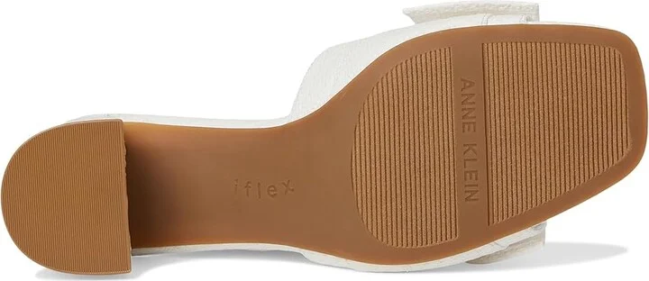 Anne Klein Kizmet Women's Sandals White Raffia : 7.5 M, Leather/Rubber - Image 3