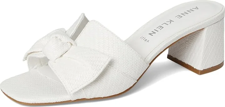 Anne Klein Kizmet Women's Sandals White Raffia : 7.5 M, Leather/Rubber - Image 5