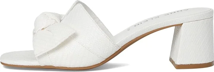Anne Klein Kizmet Women's Sandals White Raffia : 7.5 M, Leather/Rubber - Image 6