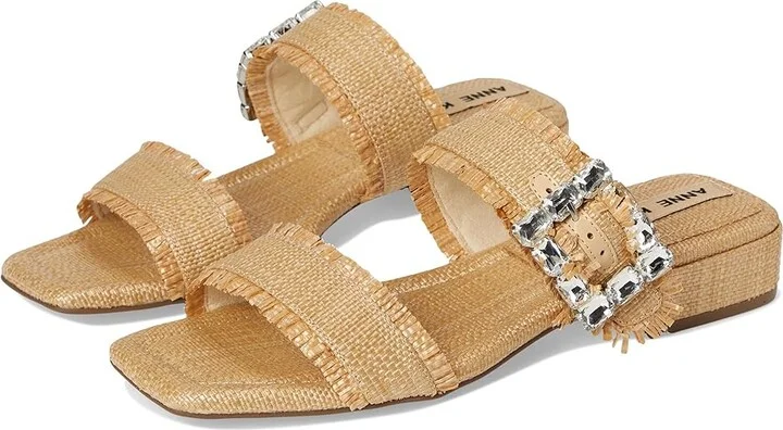 Anne Klein Lillie Women's Sandals Natural Raffia : 9 M, Synthetic