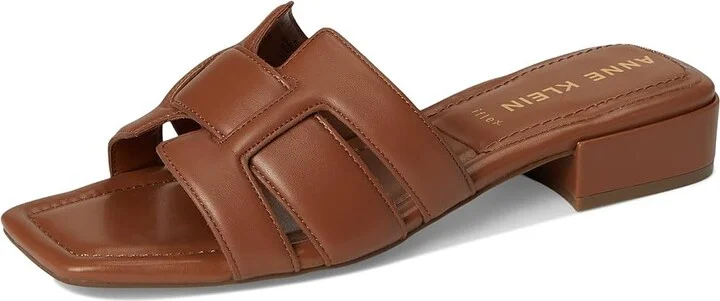 Anne Klein Loyal Women's Dress Sandals Cognac : 6 M, Leather - Image 5