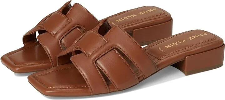 Anne Klein Loyal Women's Dress Sandals Cognac : 6 M, Leather