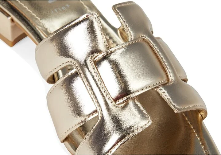 Anne Klein Loyal Women's Dress Sandals Light Gold : 5.5 M, Leather - Image 7