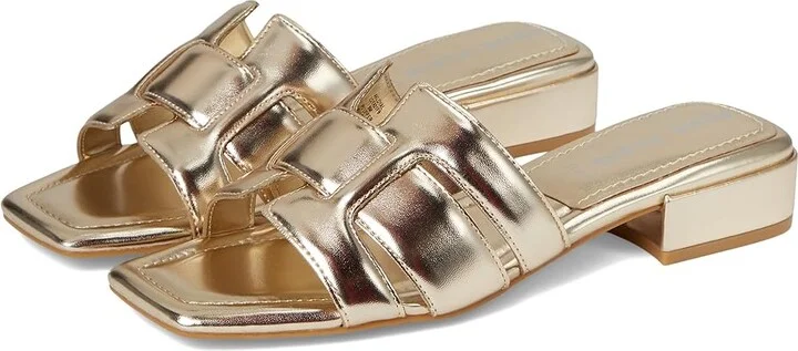 Anne Klein Loyal Women's Dress Sandals Light Gold : 5.5 M, Leather