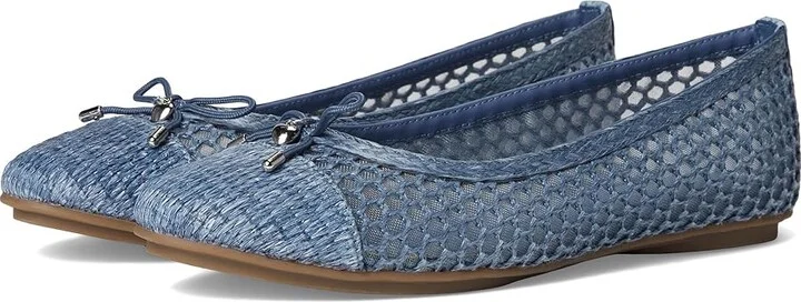 Anne Klein Luci-M Women's Flat Shoes Blue Raffia : 10 M, Mesh/Rubber