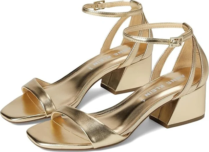 Anne Klein Mia Women's Wedge Shoes Light Gold : 9 M, Synthetic