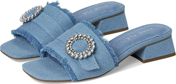 Anne Klein Nahla Women's Sandals Denim : 8.5 M, Synthetic