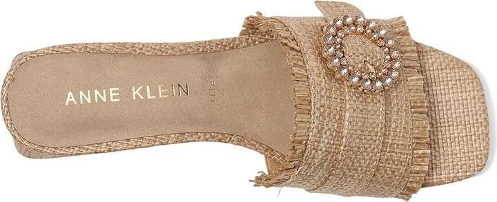 Anne Klein Nahla Women's Sandals Natural Raffia : 8.5 M, Synthetic - Image 2