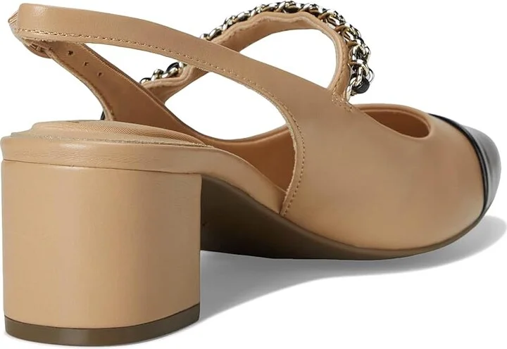 Anne Klein Padova High Women's Heels Tan/Black : 7.5 M, Leather/Rubber - Image 4