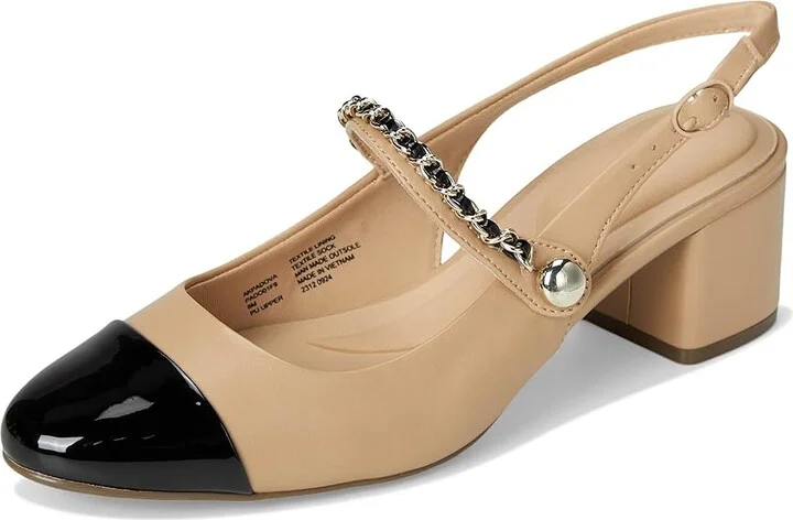 Anne Klein Padova High Women's Heels Tan/Black : 7.5 M, Leather/Rubber - Image 5