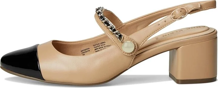 Anne Klein Padova High Women's Heels Tan/Black : 7.5 M, Leather/Rubber - Image 6