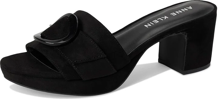 Anne Klein Pepper Men's Sandals Black Suede : 7.5 M - Image 5