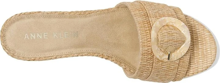Anne Klein Pepper Men's Sandals Natural Raffia : 11 M, Suede - Image 2
