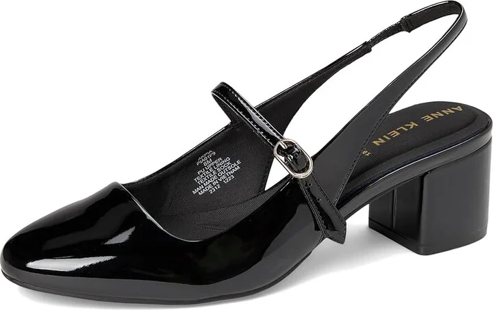 Anne Klein Pia High Women's Heels Black Patent : 7.5 M, Leather/Suede - Image 5