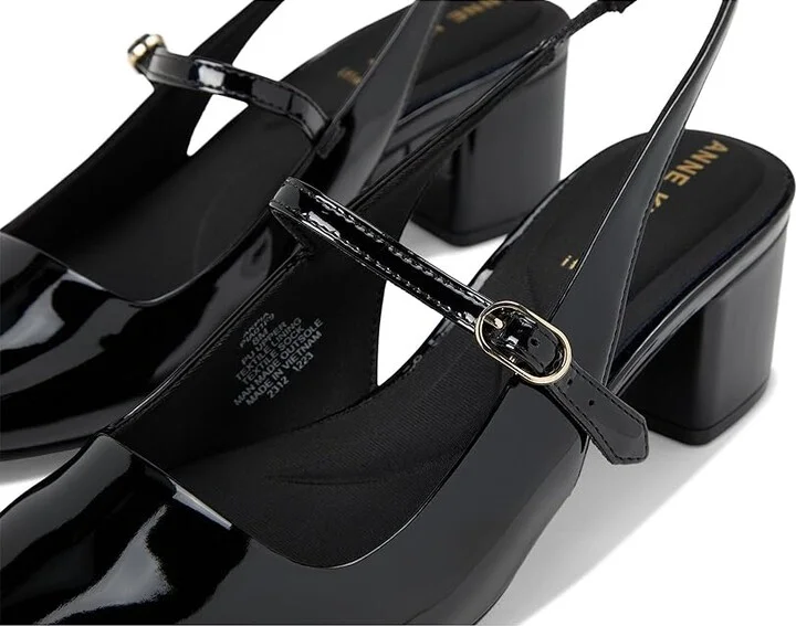 Anne Klein Pia High Women's Heels Black Patent : 7.5 M, Leather/Suede - Image 7