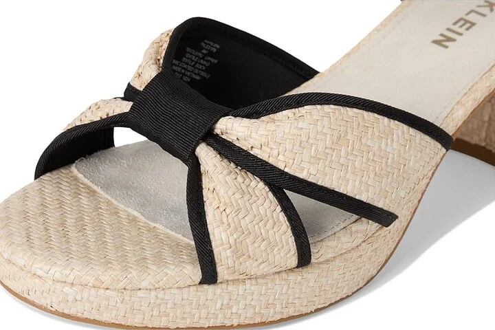Anne Klein Pileni Women's Sandals White/Black : 7 M, Synthetic - Image 7