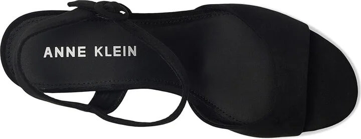 Anne Klein Piper Women's Sandals Black Sued : 6 M, Rubber/Synthetic - Image 2