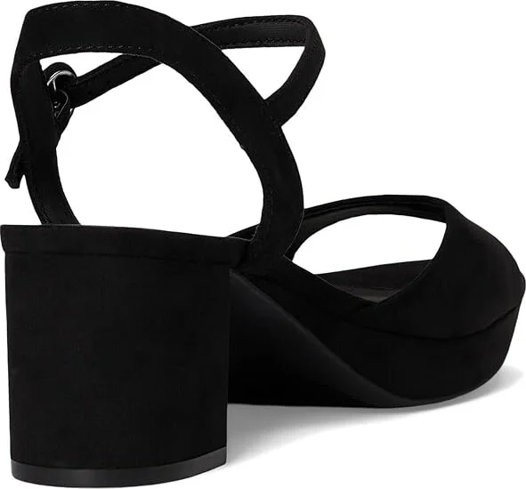 Anne Klein Piper Women's Sandals Black Sued : 6 M, Rubber/Synthetic - Image 4