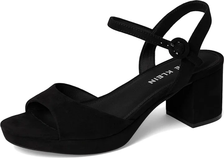 Anne Klein Piper Women's Sandals Black Sued : 6 M, Rubber/Synthetic - Image 5