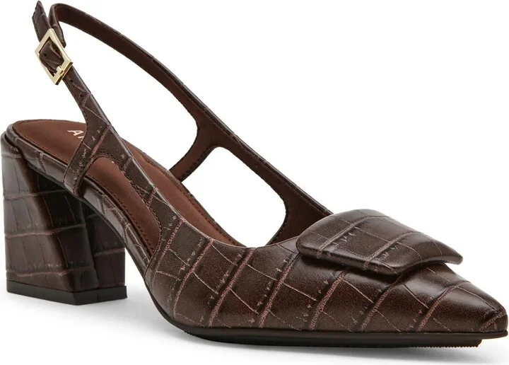 Dark Brown Croc Print