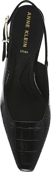 Anne Klein Ritzy High Women's Heels Black Croc : 9 M, Leather/Suede - Image 2