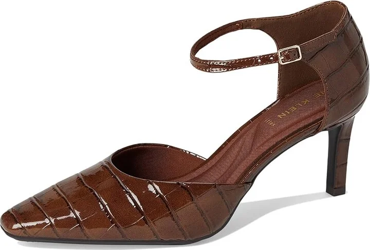 Anne Klein Rosalind High Women's Heels Brown : 8 M, Leather - Image 5