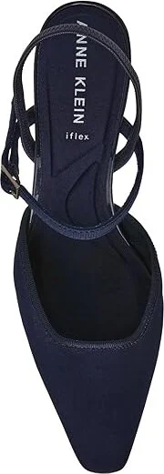 Anne Klein Rosedale High Women's Heels Navy : 6 M, Leather/Rubber/Suede - Image 2