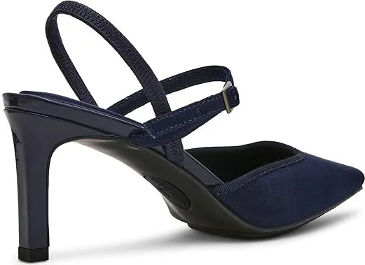 Anne Klein Rosedale High Women's Heels Navy : 6 M, Leather/Rubber/Suede - Image 4