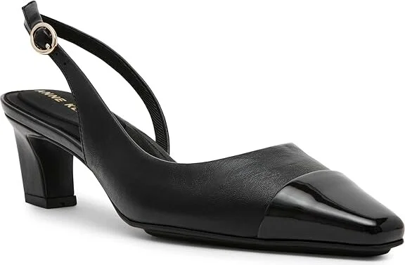 Anne Klein Sama High Women's Heels Black : 6 M, Leather/Rubber