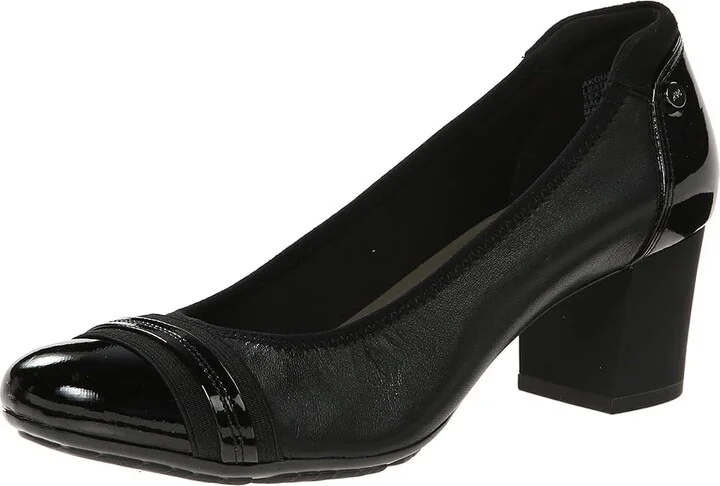 Anne Klein Sport Guardian High Women's Heels Black Leather : 5 M, Leather/Patent Leather - Image 2