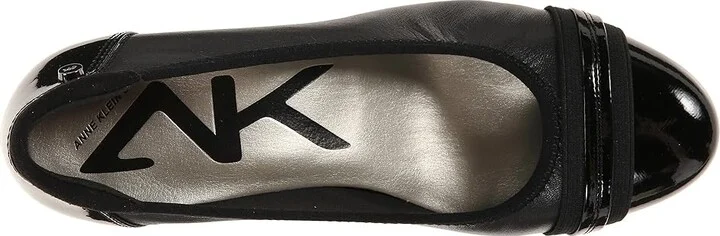 Anne Klein Sport Guardian High Women's Heels Black Leather : 5 M, Leather/Patent Leather - Image 3