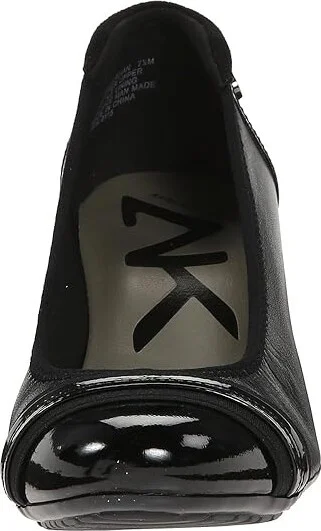 Anne Klein Sport Guardian High Women's Heels Black Leather : 5 M, Leather/Patent Leather - Image 6