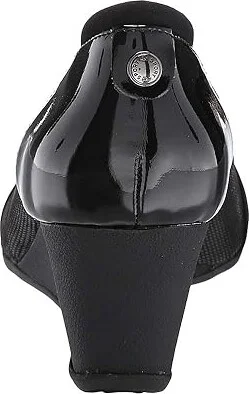 Anne Klein Sport Timeout Wedge Heel Women's Shoes Black Fabric : 5 M, Textile - Image 5