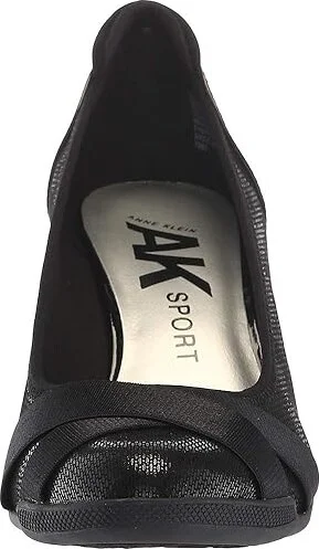 Anne Klein Sport Timeout Wedge Heel Women's Shoes Black Fabric : 5 M, Textile - Image 6