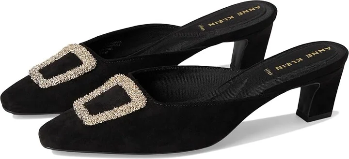 Anne Klein Star Women's Shoes Black Suede : 9 M, Synthetic/Textile